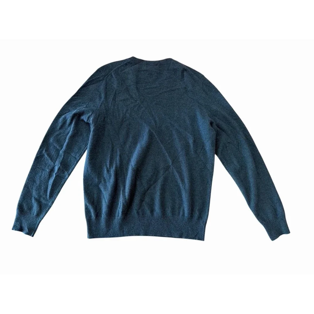Piattelli Barneys New York Men’s 100% Cashmere‎ V-Neck Sweater Size L Blue Teal